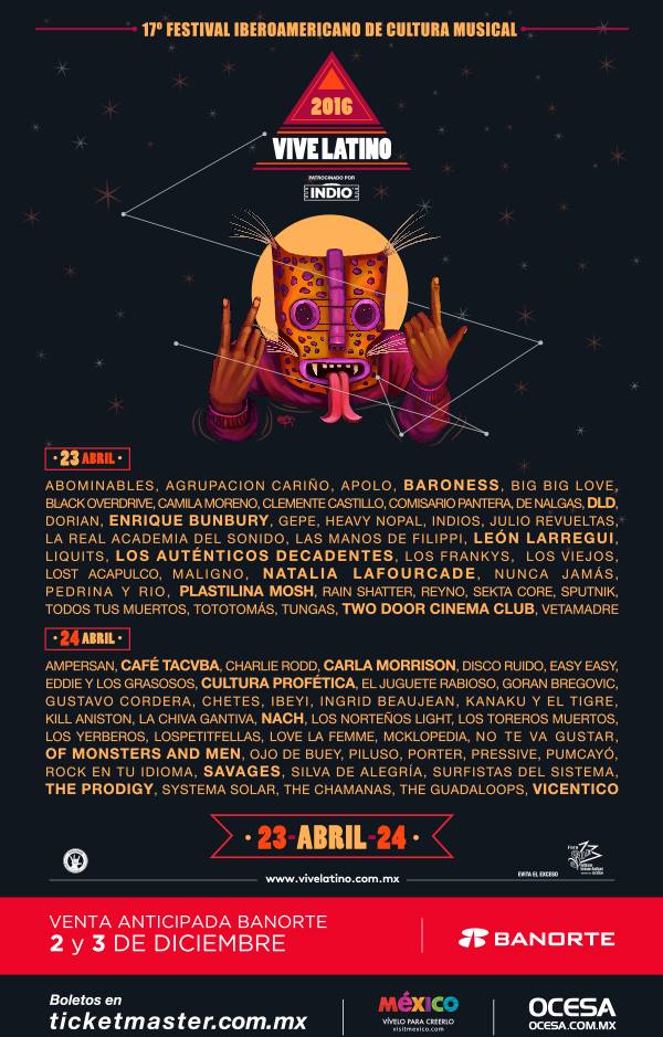 vive latino line up 2016