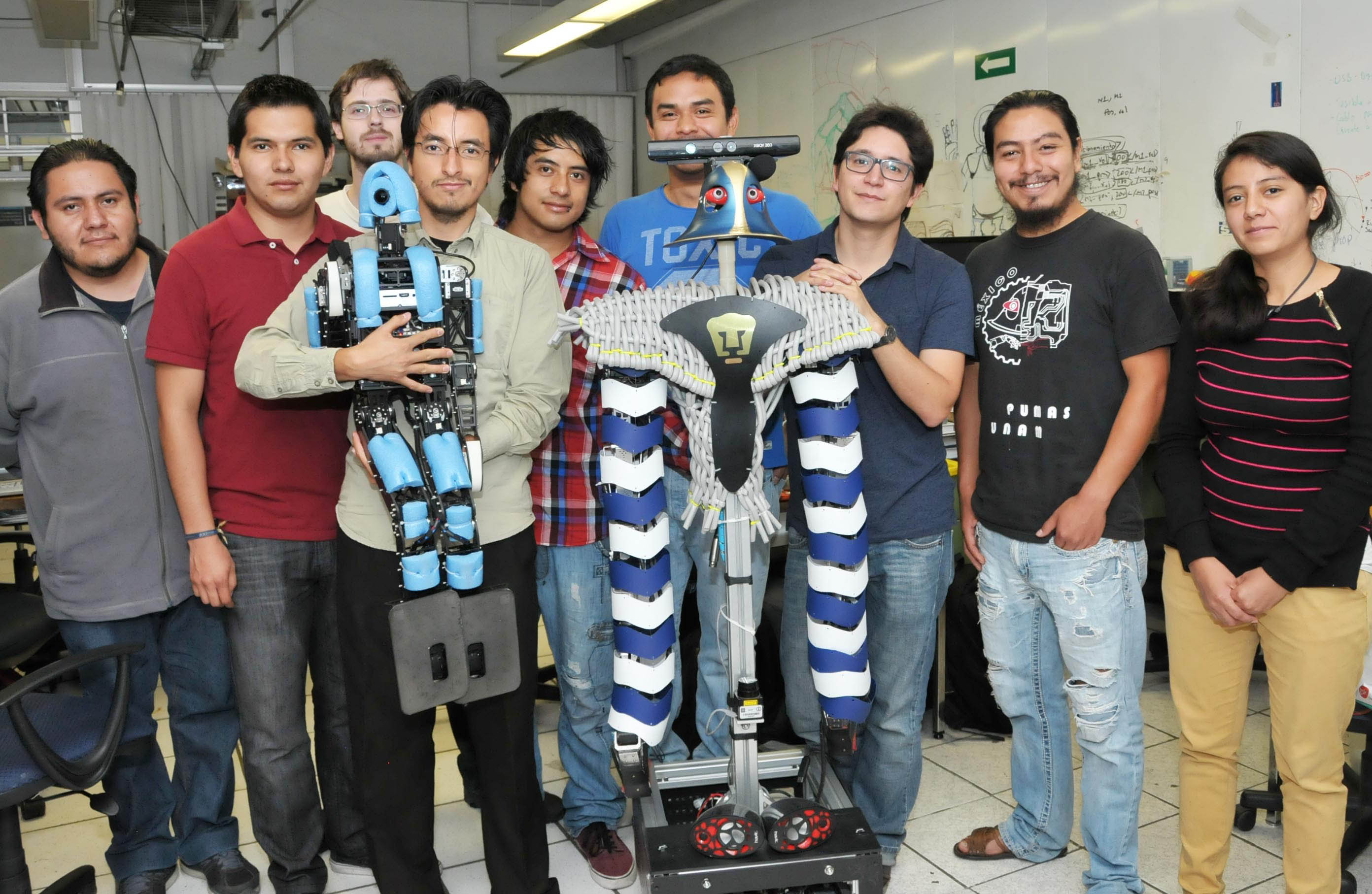 robots diseñados por estudiantes de la UNAM