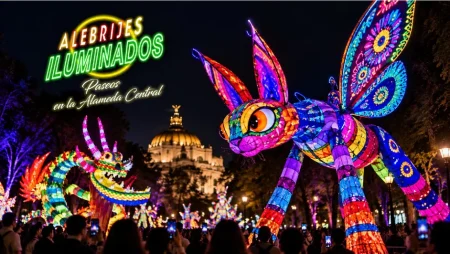 Llegan los enigmáticos alebrijes iluminados del Museo de Arte Popular a Reforma