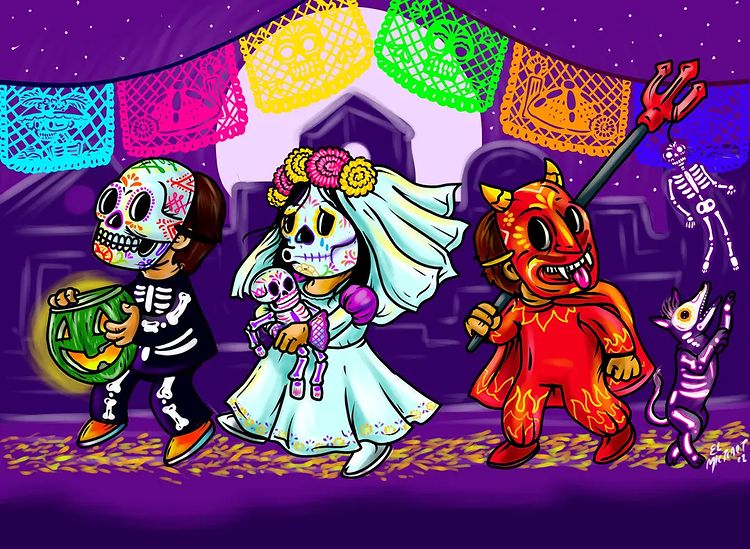 Mictlart, el artista que celebra el Día de Muertos todo el año