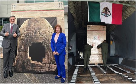 Repatrian escultura olmeca “Portal del Inframundo” una pieza perdida hace medio siglo