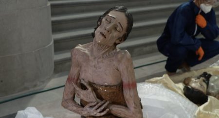 La impresionante escultura de Santa María Egipciaca será recuperada