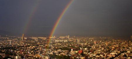 Sobre las delicias de ver un arcoíris en la Ciudad de México