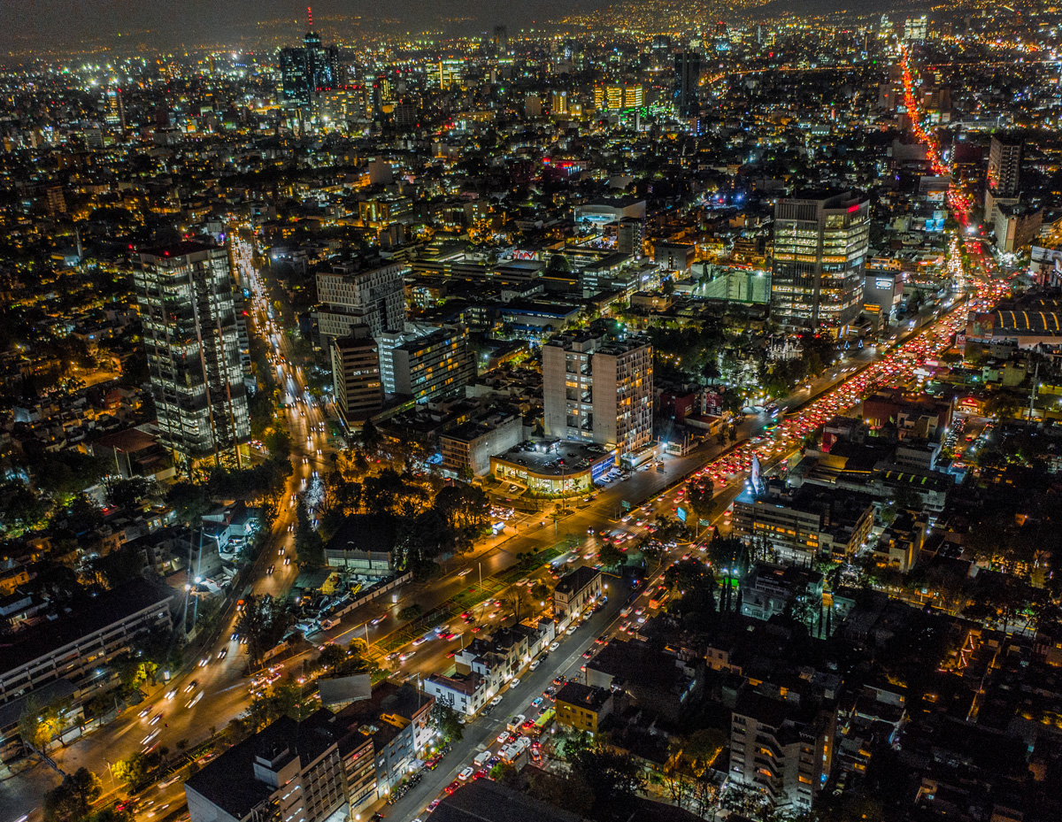 Deslumbrantes fotos de la Ciudad de México en las noches más iluminadas