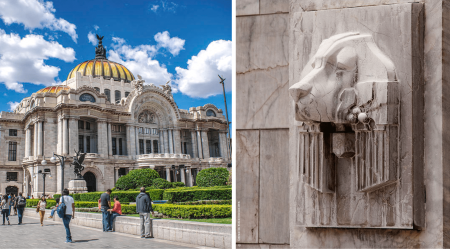 Ádamo Boari inmortalizó a su mascota en la ornamentación del Palacio de Bellas Artes