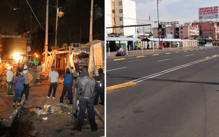 Fotografías de Tepito antes y después del retiro del tianguis