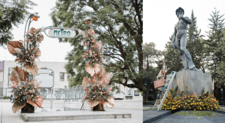 Artistería y su intervención urbana floral en la CDMX