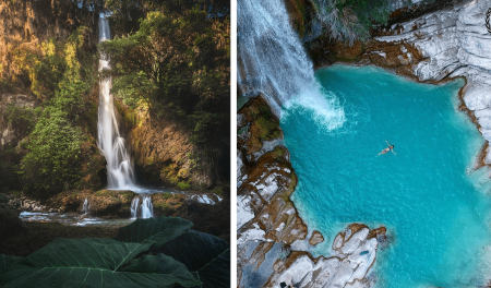 Cascada El Aguacate, la caída de agua rodeada de enormes cedros siempre verdes