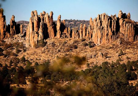 Las impactantes formaciones rocosas del Parque Nacional Sierra de Órganos