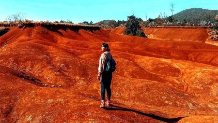 Un hermoso desierto rojo que se asemeja a otro planeta se encuentra en Queretaro