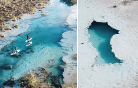 Contempla los estromatolitos del lago de los siete colores en Bacalar (FOTOS)