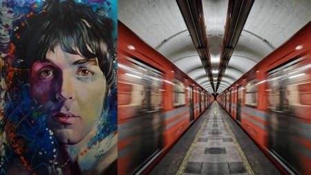 Una Pincelada de Rock, una exhibición de los íconos de la música en el Metro de la CDMX