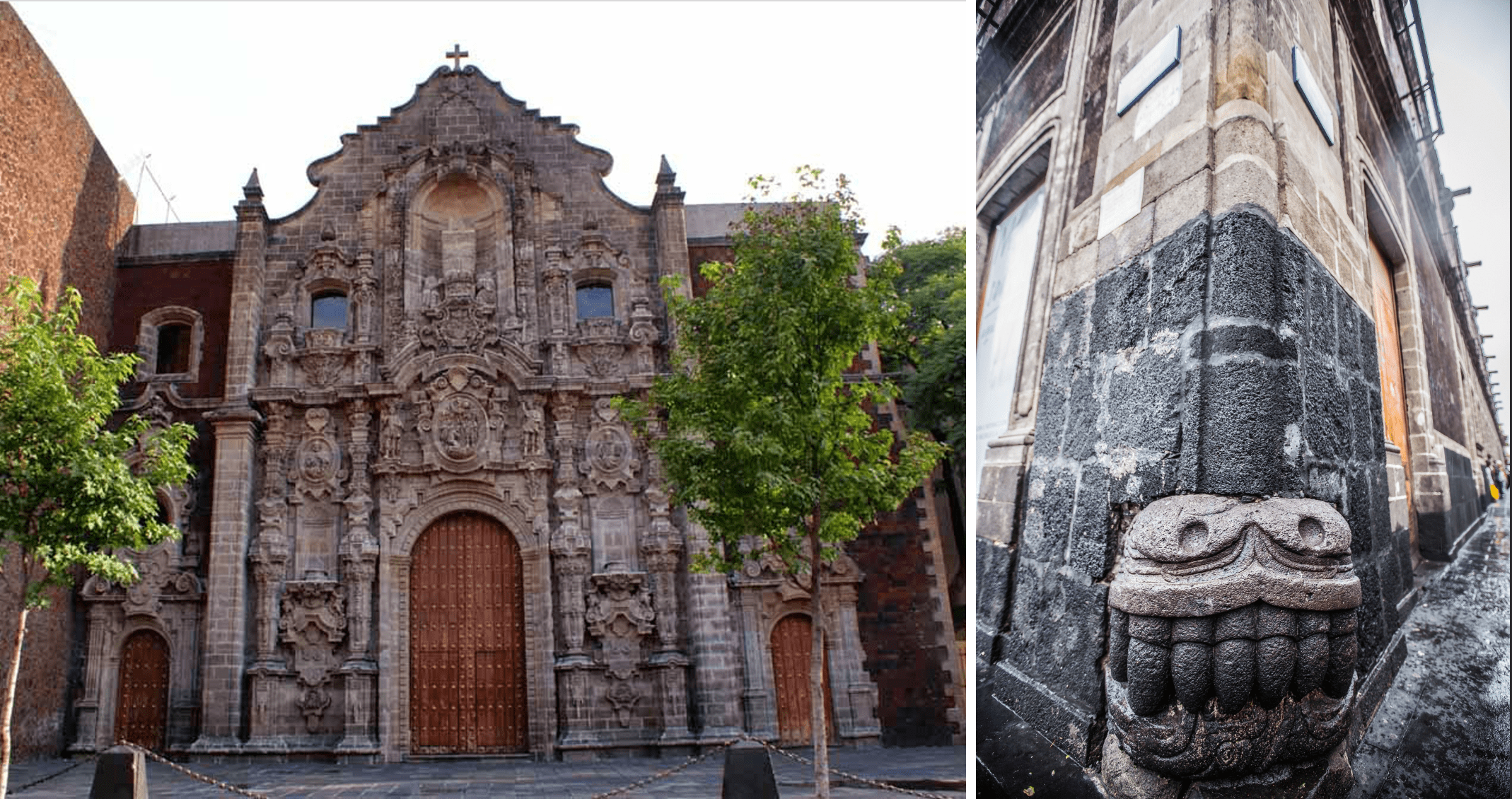 Asombrosas esculturas en las paredes y fachadas del Centro Histórico