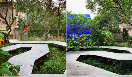 La Flying Carpet de Go Hasegawa vuela sobre Casa-Estudio Luis Barragán