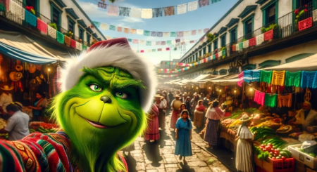 El Grinch llegó a México a pasar la navidad, según la Inteligencia Artificial (FOTOS)