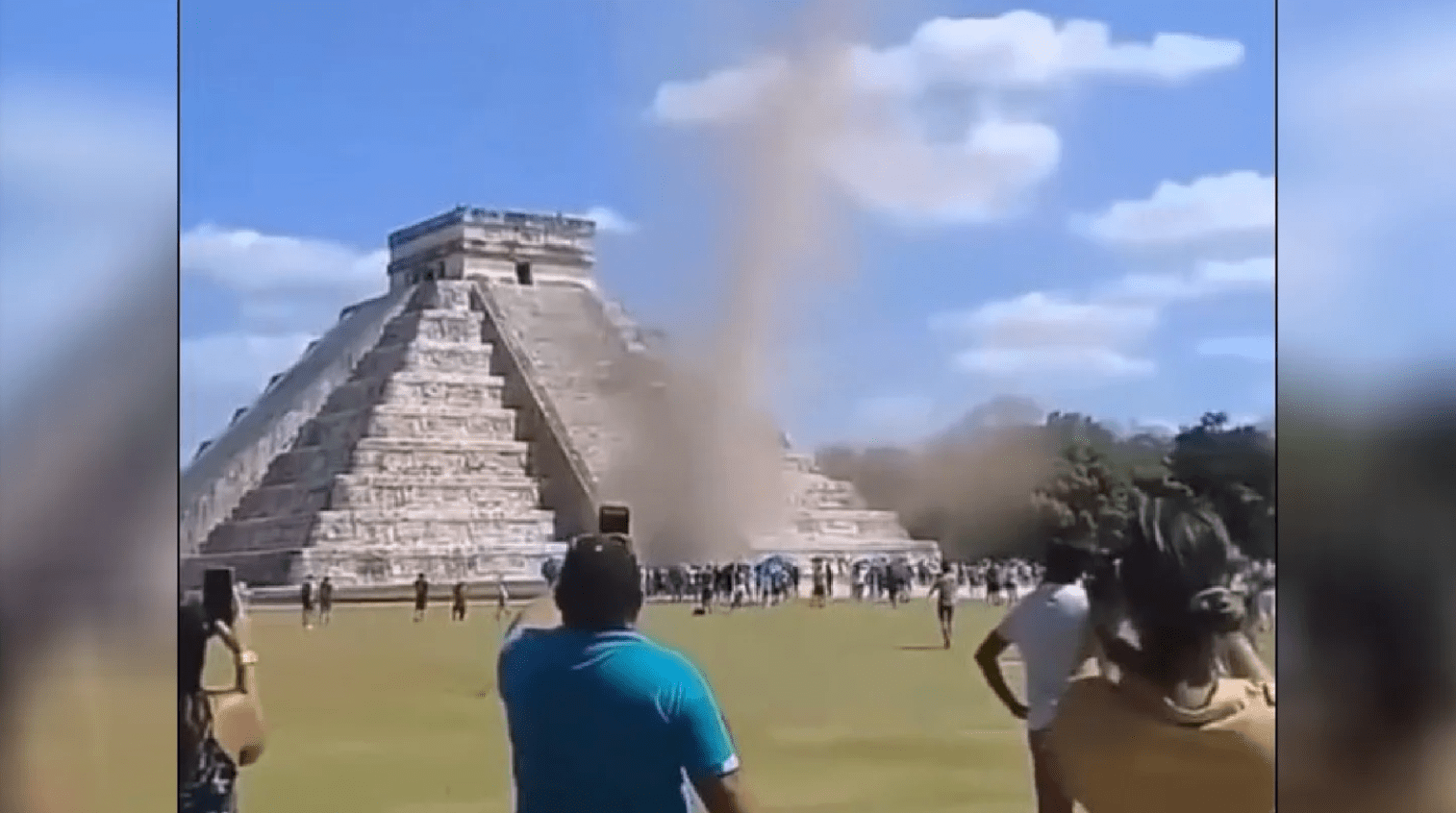 “Kukulkán está enojado” captan video de remolino en la pirámide de Chichén Itzá