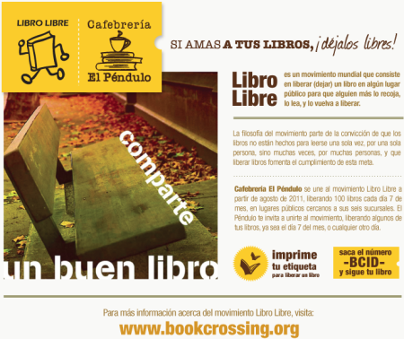 ¿Te encontraste un libro en la calle? Léelo y compártelo con un desconocido