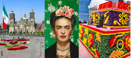 Un jardín con Los Colores de Frida invade el Zócalo de la CDMX