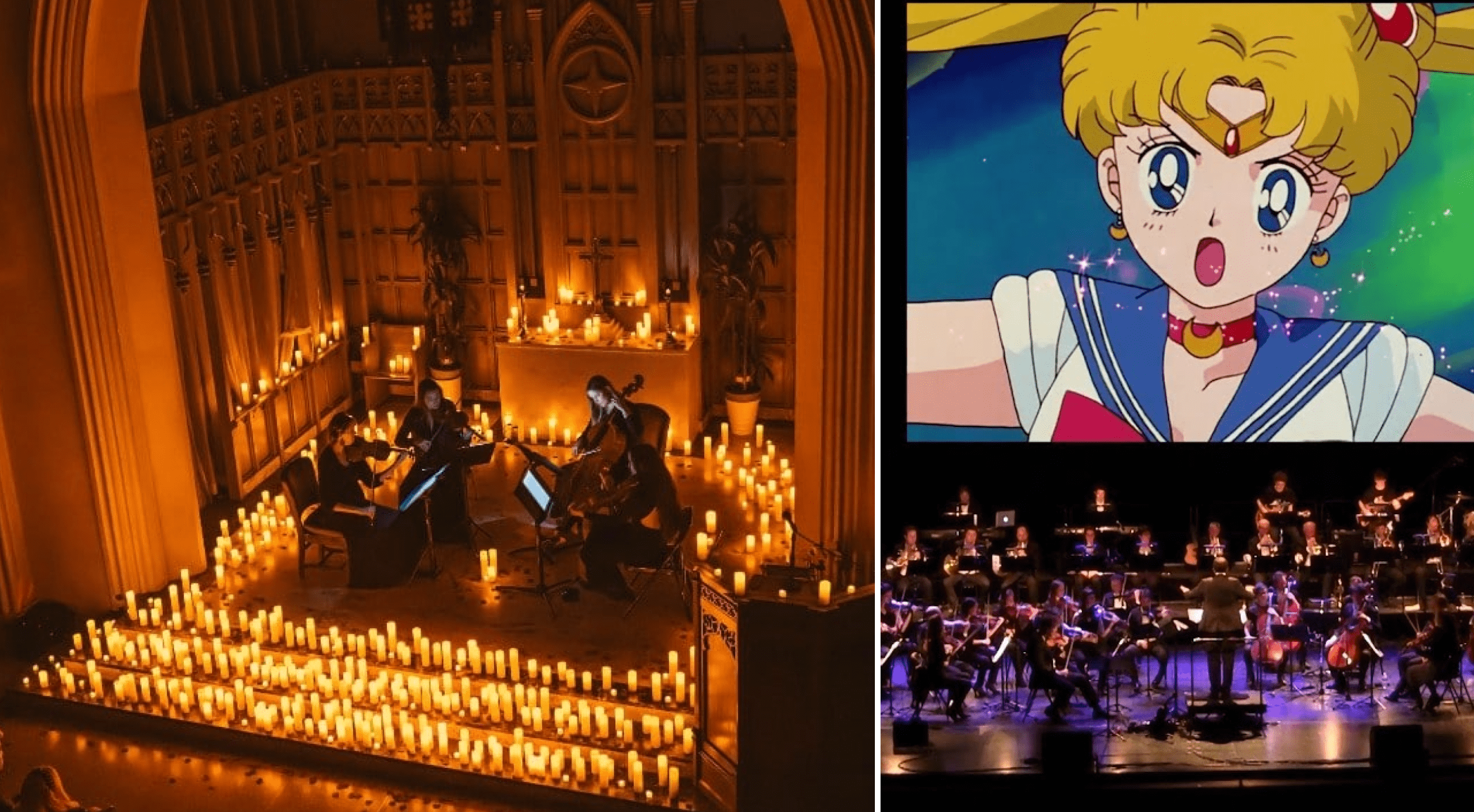 Escucha la música de Dragon Ball, Evangelion y Sailor Moon a la luz de las velas