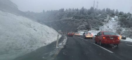 Cae nieve en el Ajusco y La Marquesa