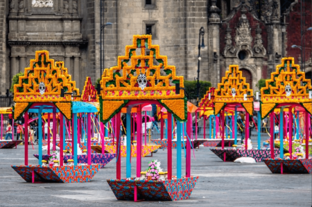 La ofrenda interactiva de la CDMX homenajea a los ausentes por Covid-19