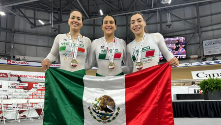 Ciclistas mexicanas de velocidad ganan oro histórico, rompen récord y derrotan a las favoritas