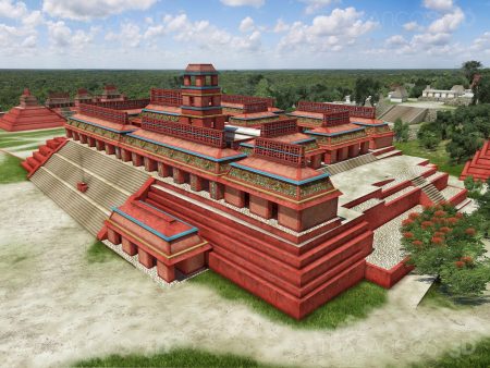 Nuevos hallazgos descifran que el gran Palacio de Palenque estuvo pintado de rojo