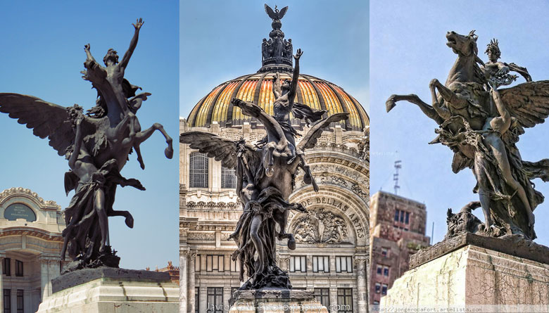 ¿Por qué hay cuatro Pegasos en la explanada del Palacio de Bellas Artes?