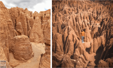 Los Piloncillos son fascinantes cárcavas formadas por erosión del suelo