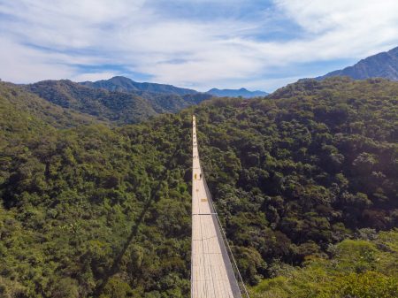 Uno de los puentes colgantes más grandes del mundo está en México