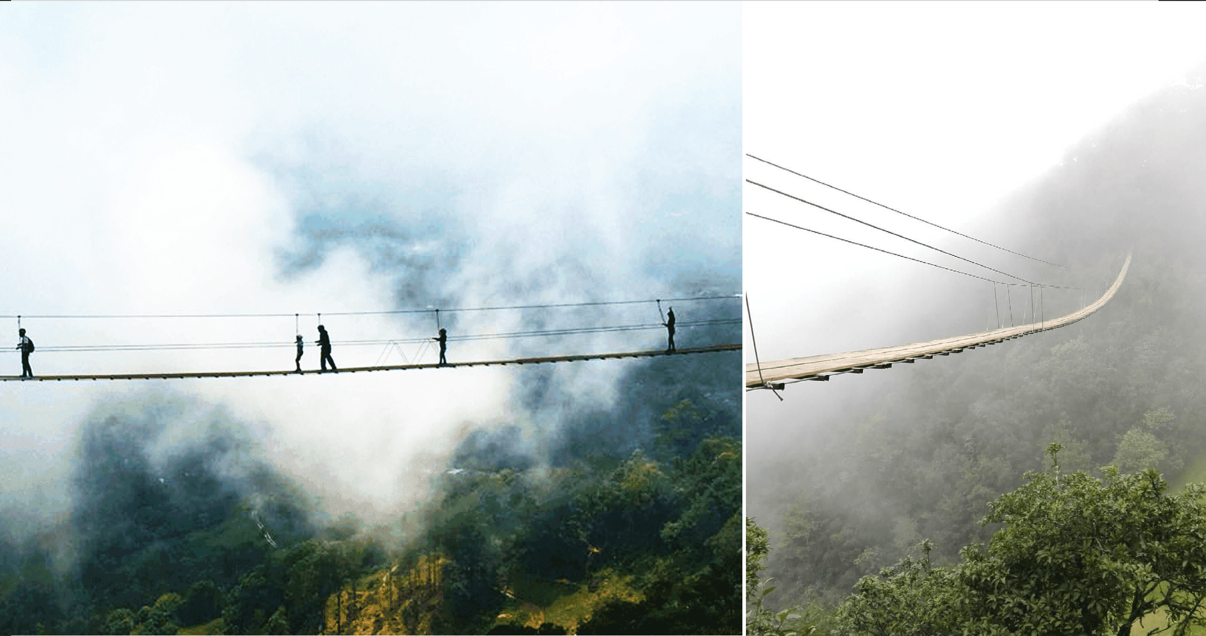 El delirante puente colgante de Tlatlauquitepec