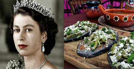 El día que la Reina Isabel II comió tlacoyos en un mercado de Guanajuato