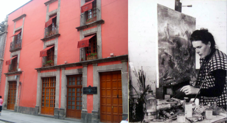 Una replica del estudio de Leonora Carrington en la Casa de la Primera Imprenta