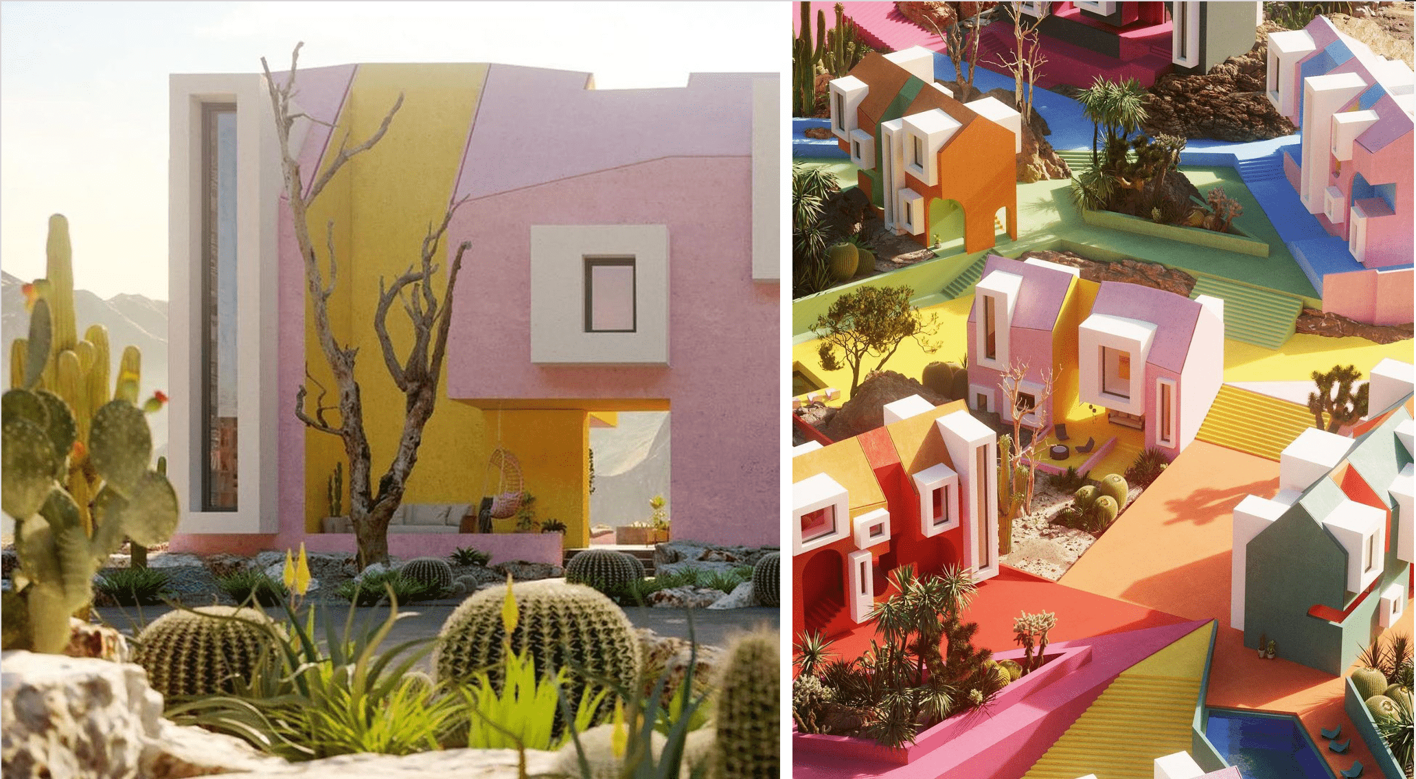 Sonora House, la estrafalaria obra arquitectónica de colores en medio del desierto