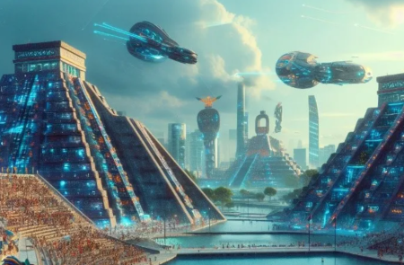 Una inteligencia artificial recrea a la Gran Tenochtitlán con una visión futurista