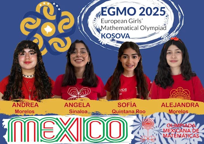 Jóvenes mexicanas ganan medallas en Olimpiada Europea Femenil de Matemáticas