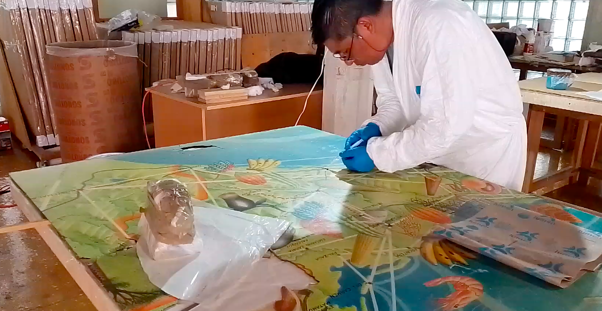 INBAL restaura mural de Miguel Covarrubias para exhibirlo en el MUNAL