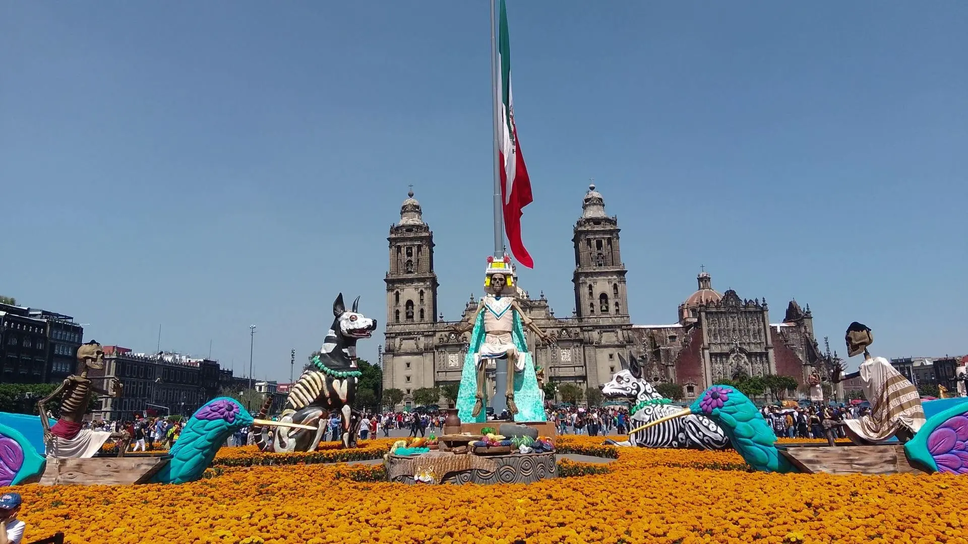 Así es la Ofrenda Monumental del Zócalo 2025: Almas del Mictlán