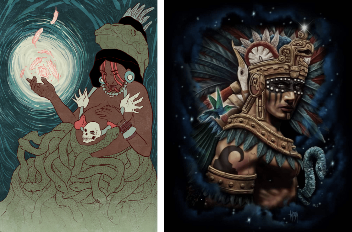 De cómo en la mitología prehispánica, Huitzilopochtli también nació de la virgen Tonantzin