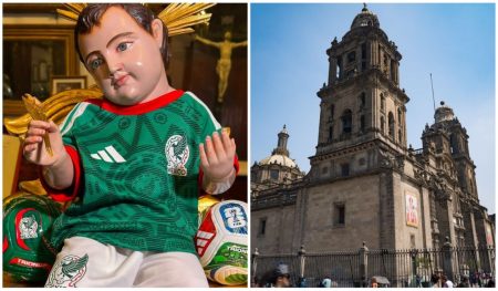 El Niño Dios se puso la verde: la inesperada figura en la Catedral Metropolitana