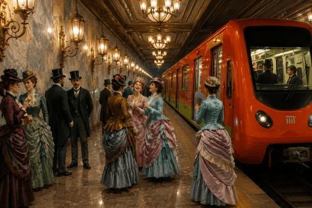 Los memes se vuelven realidad: convocan a llegar vestidos del siglo XVI al Metro Hidalgo