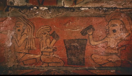 Los Bebedores: el mural oculto que permanece bajo la Gran Pirámide de Cholula