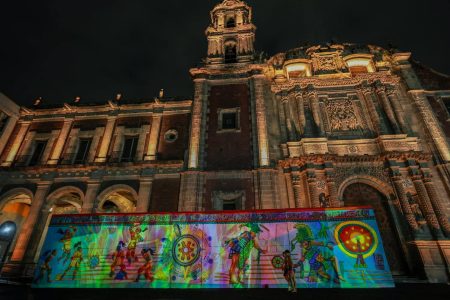 El juego de pelota iluminará el Centro Histórico con un espectacular video mapping