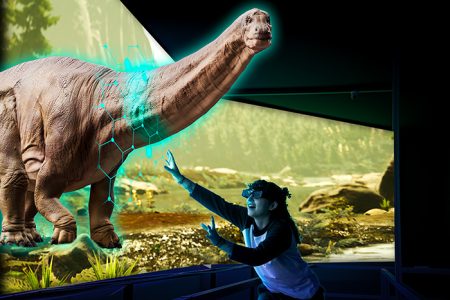 Frente al Acuario Inbursa existe un zoológico donde los animales son hologramas