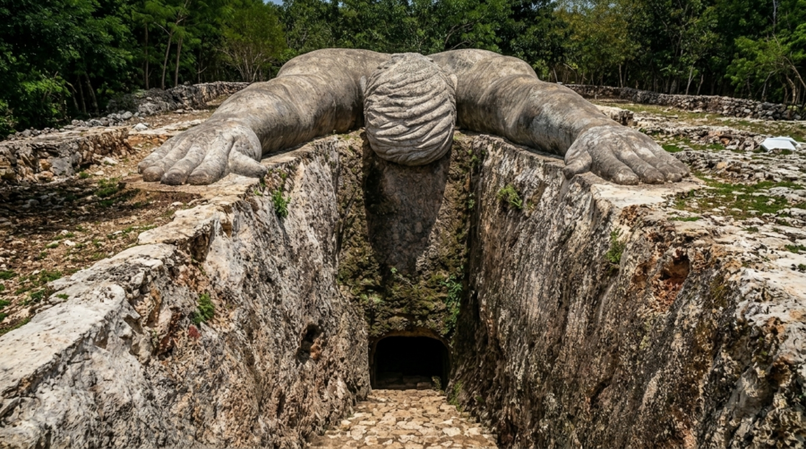 Puksi’ikal, el cenote protegido por un gigante de piedra