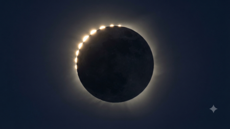 Perlas de Baily: el fascinante fenómeno que podrás ver durante el eclipse solar total de agosto