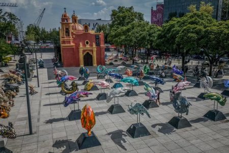 100 ajolotes gigantes llegan a CDMX para llenar de color el Centro Histórico