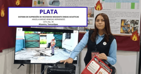 Joven mexicana crea sistema para apagar incendios con ondas acústicas