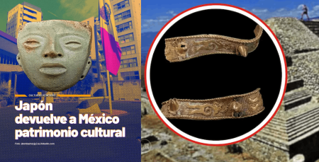 México recupera una máscara prehispánica y un brazalete de las Joyas del Pescador