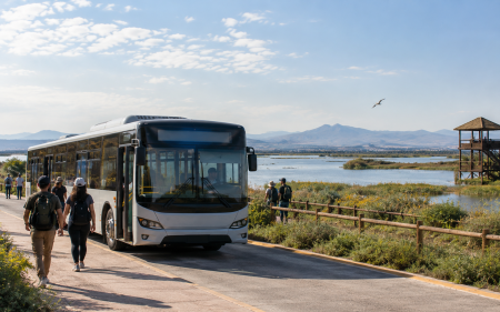 Parque Ecológico Lago de Texcoco estrena transporte gratis desde el Metro